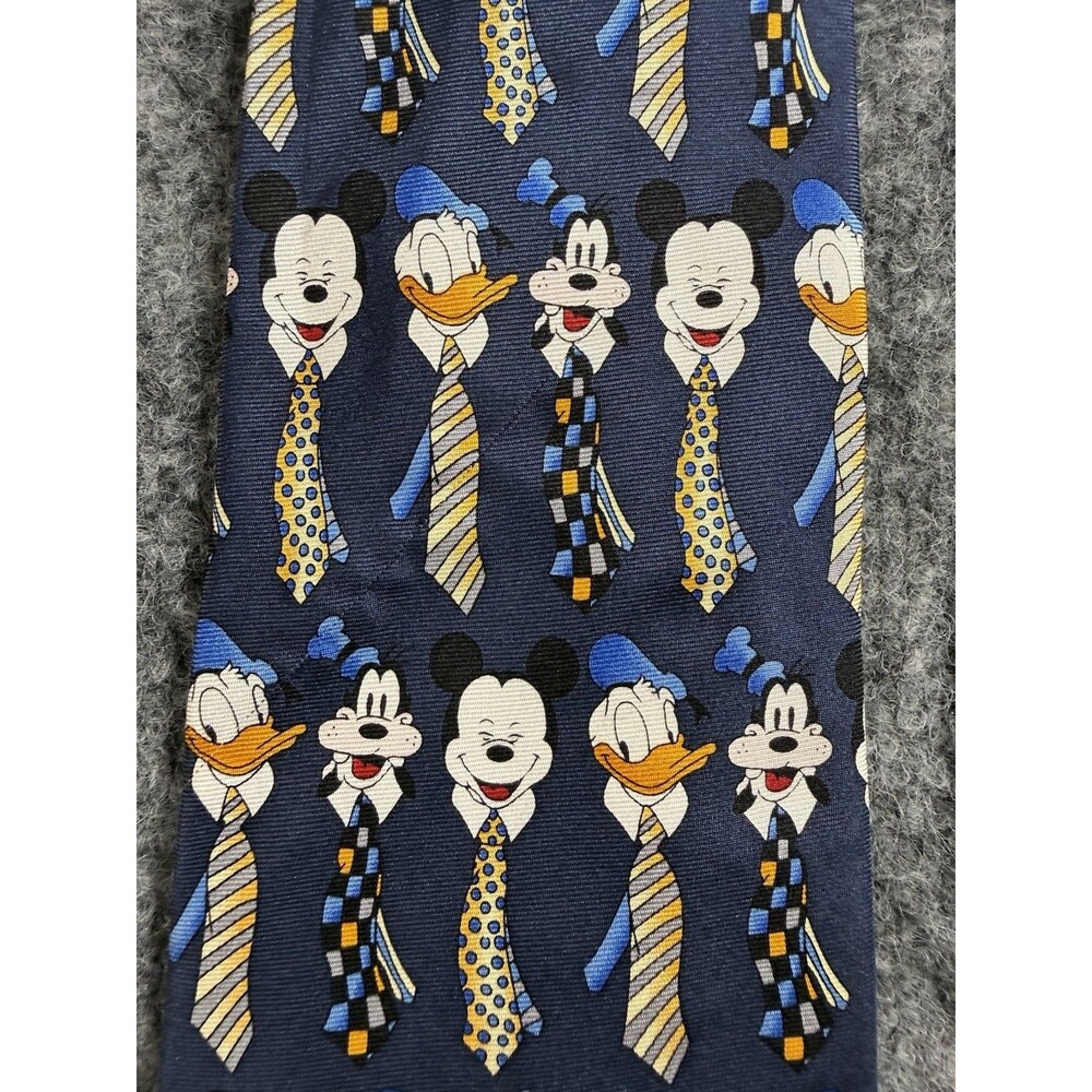 Disney Mickey Mouse, Donald Duck & Goofy Silk Tie – Multicolor – Classic Length